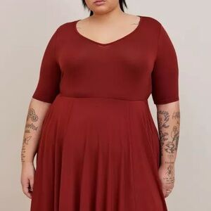 Torrid Rust Midi Dress